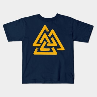 Painted Valknut Rune Kids T-Shirt